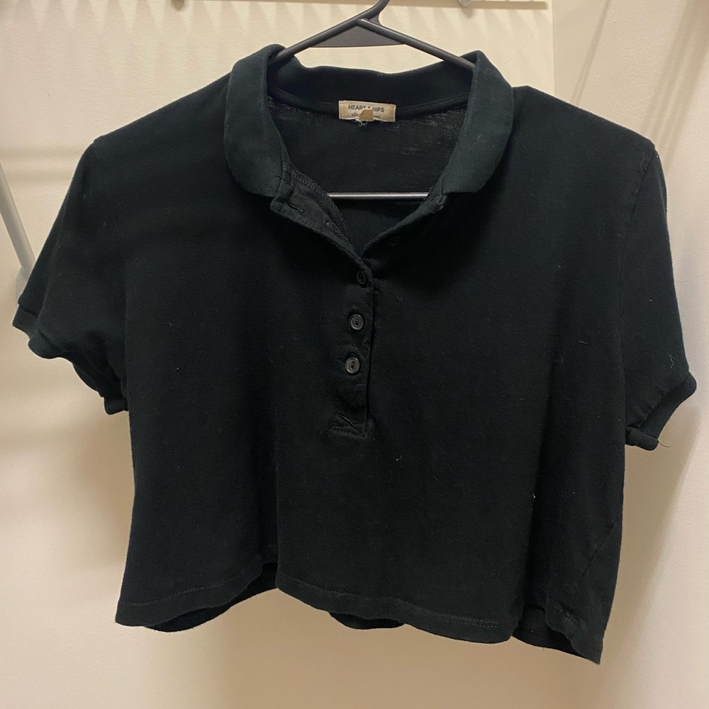 Black crop top size:xs